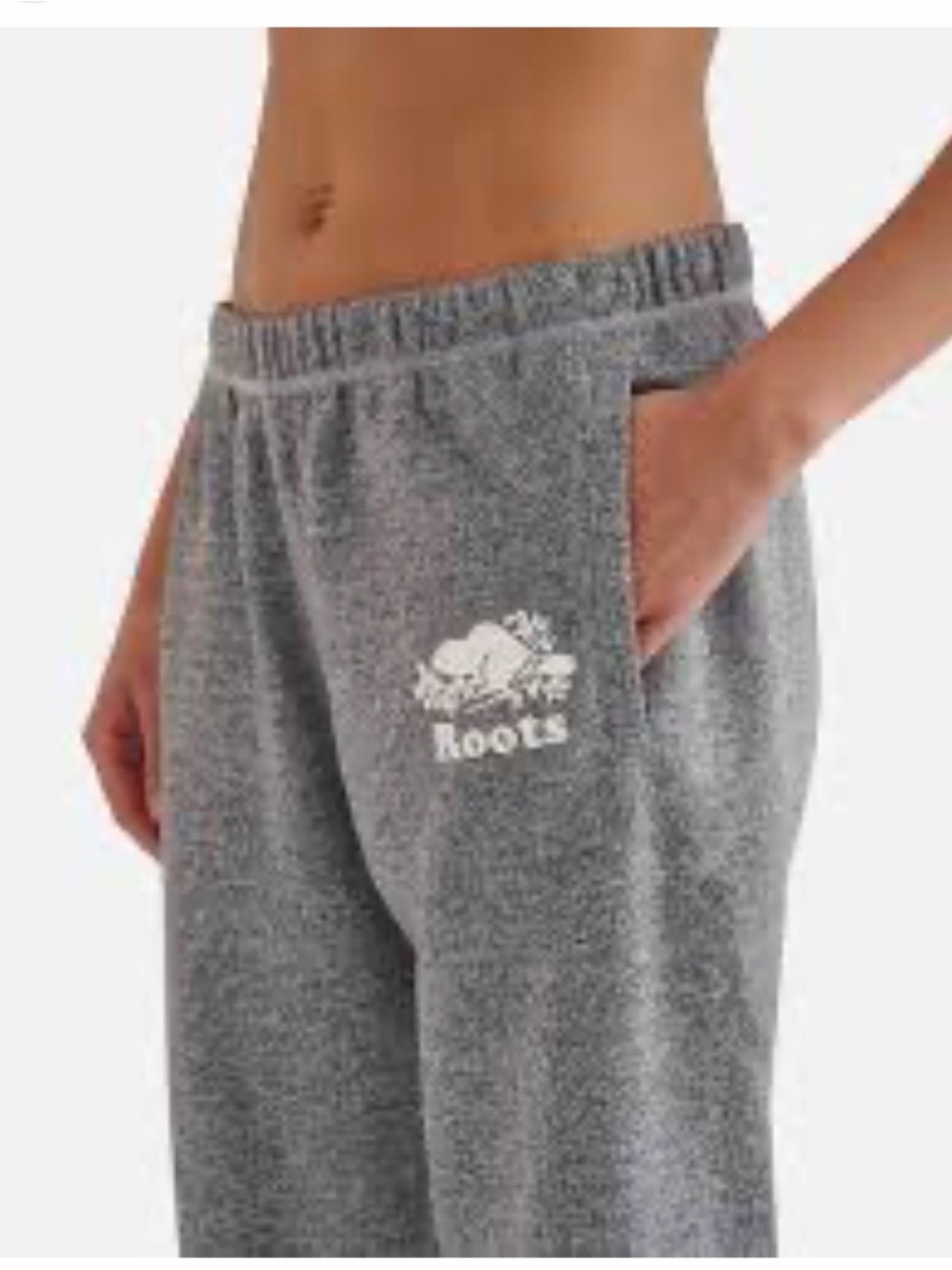 Roots Navy Terry Joggers with Cream Logo